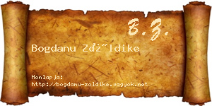 Bogdanu Zöldike névjegykártya